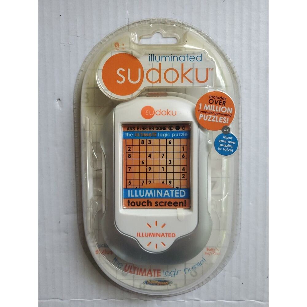 New Illuminated Touch Screen Sudoku Puzzle With Stylus Handheld NIB